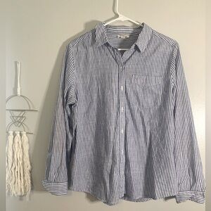 Goodthreads Women's Cotton Long-Sleeve Boyfriend Shirt